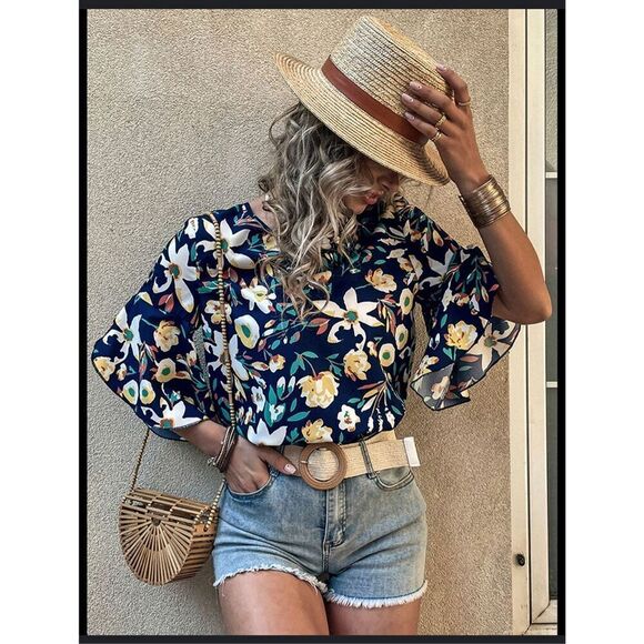 Floral Patterned Blouse - Picture 1 of 7